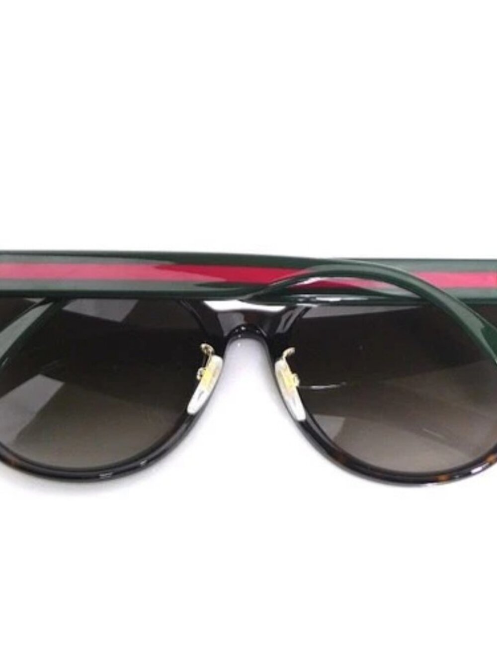 Auth GUCCI Sunglasses Brown/Green/Red Plastic/Goldtone - e61785i - Picture 9 of 10